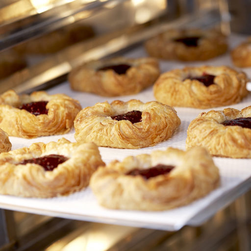 Schulstad Bake-Off Raspberry Crown Danish Pastries | Fresh Baked in Oven
