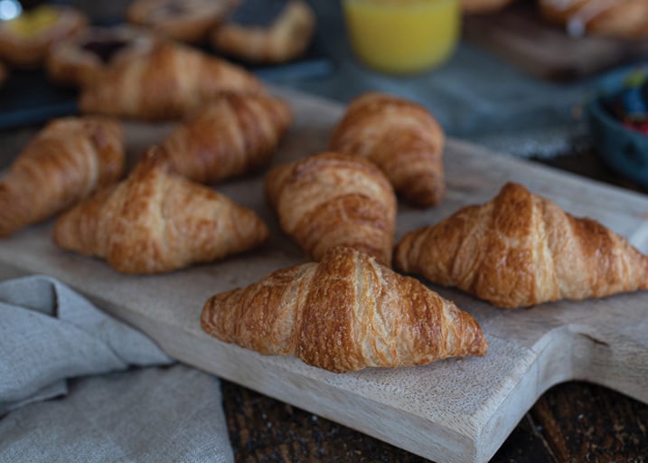 18901501 Schulstad Mini All Butter Croissants on Breakfast Table