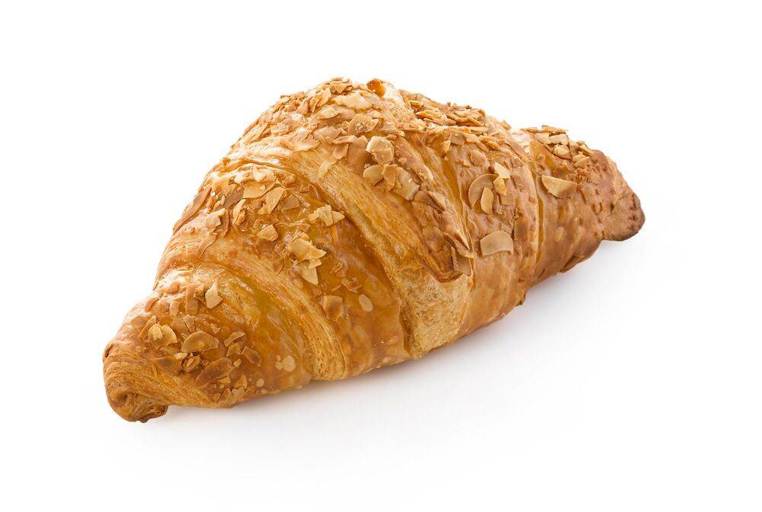 Schulstad Almond Filled Croissant made in Belgium with sweet almond paste filling and sliced almond topping