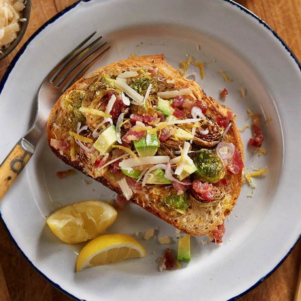Recipe: Brussels Sprouts Salad on Grilled Toast